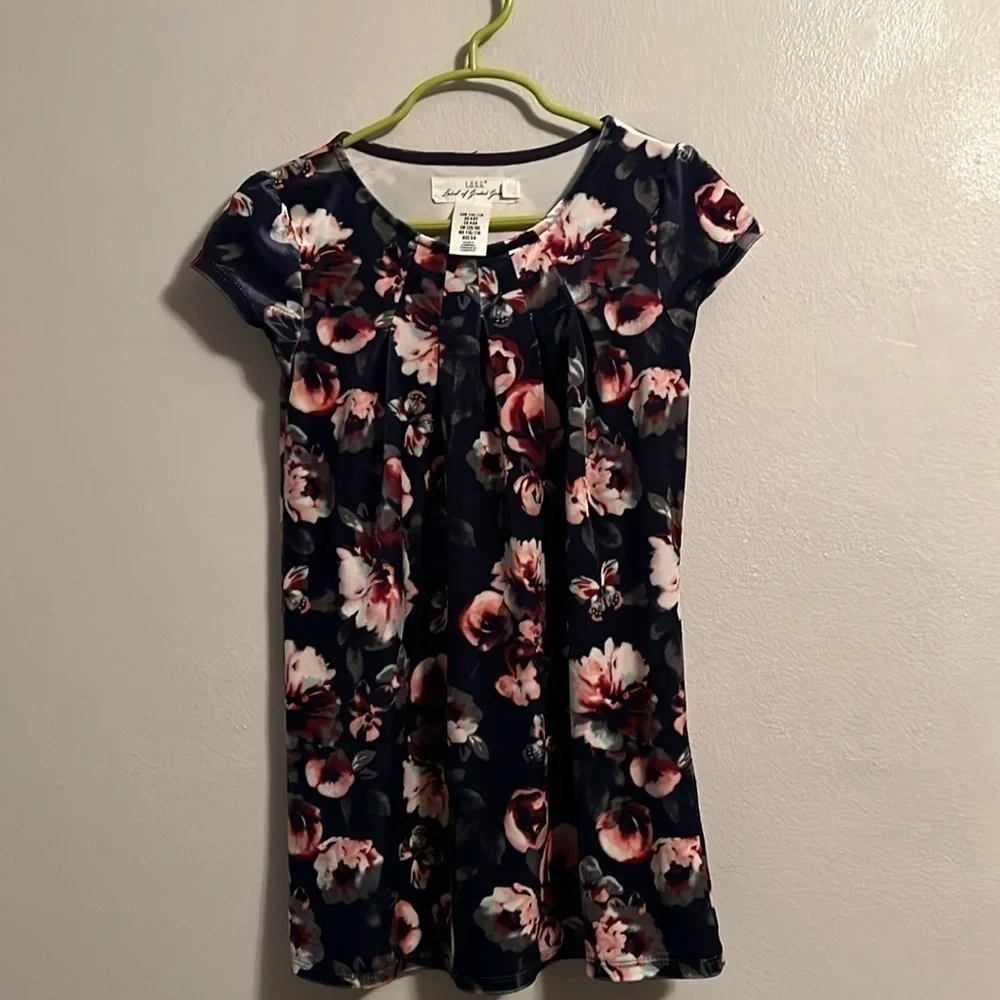 Floral dress warm - little girls. #195